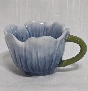 Vintage Jackel Purple Tulip Flower Mug Cup Votive Candle Holder Spring Decor